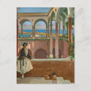 A Villa on the Riviera Sir John Lavery Postcard