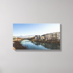 A Villach winter landscape Canvas Print
