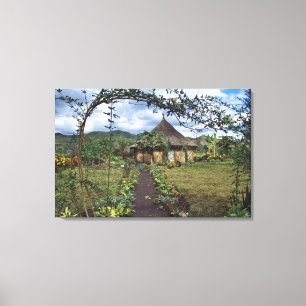 A village in the Highlands, Goroka, Papua New Canvas Print