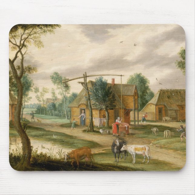 A village landscape mouse pad (Front)