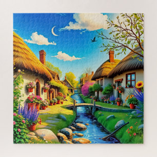 A village scene jigsaw puzzle
