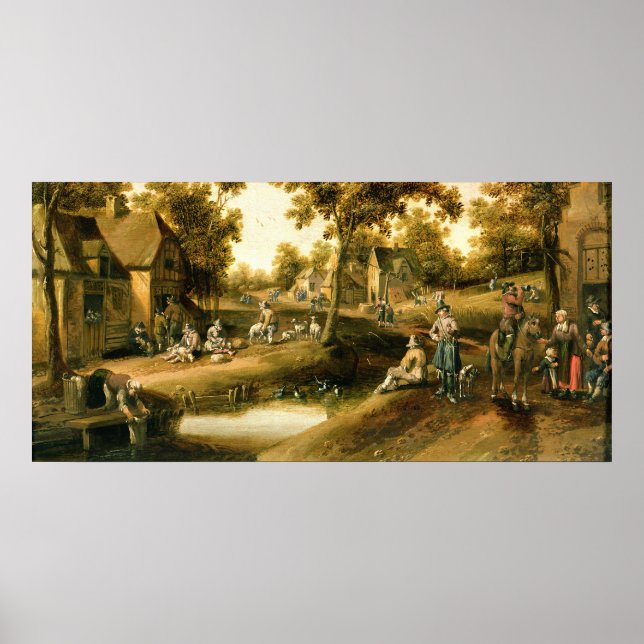 A Village Scene Poster (Front)