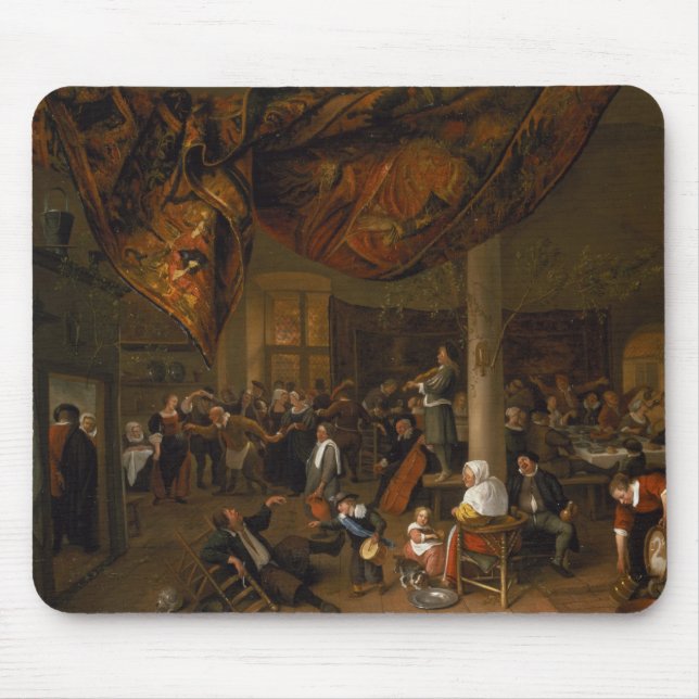 A Village Wedding Feast with Revellers Mouse Pad (Front)