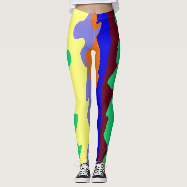 A vintage abstract "Ratti_Creative_Arts" Leggings (Front)