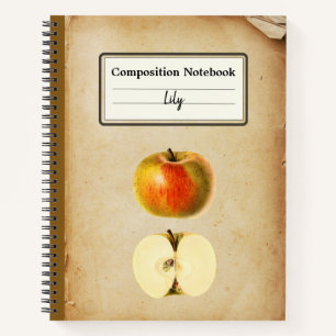 A Vintage Apple and a Half Personalised Comp Notebook