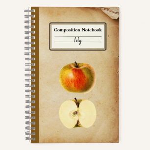 A Vintage Apple and a Half Personalised Comp Notebook