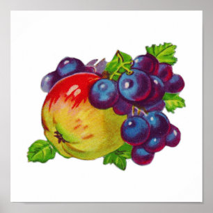 A vintage Apple Fruit excellent for Kitchen Poster