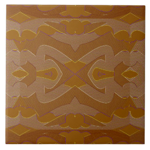 A vintage brown colour classic pattern tile