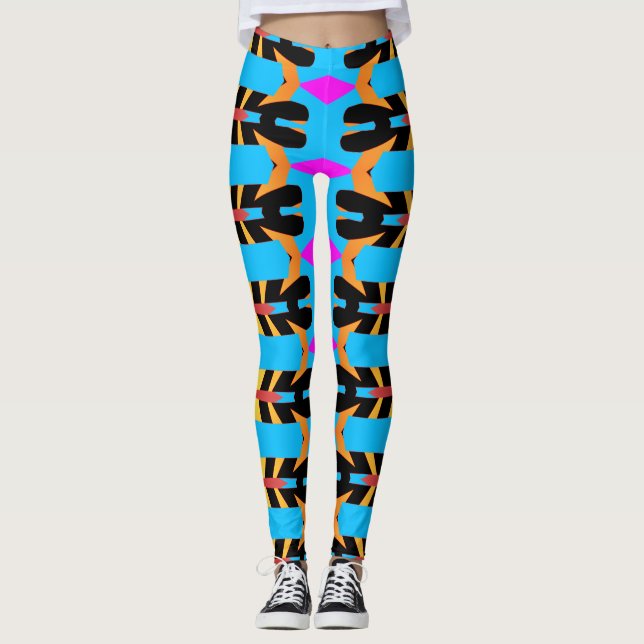 A vintage colourful pattern "Ratti_Creative_Arts"  Leggings (Front)