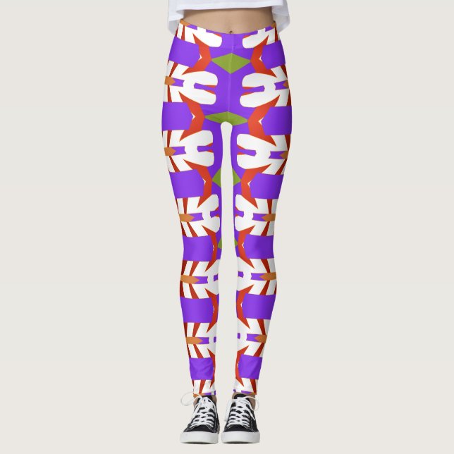 A vintage colourful pattern "Ratti_Creative_Arts"  Leggings (Front)