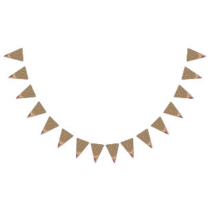 A vintage floral pattern with intricate brown desi bunting