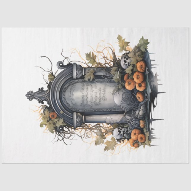 A Vintage Halloween Design Collection 12 Tissue Paper (Front)