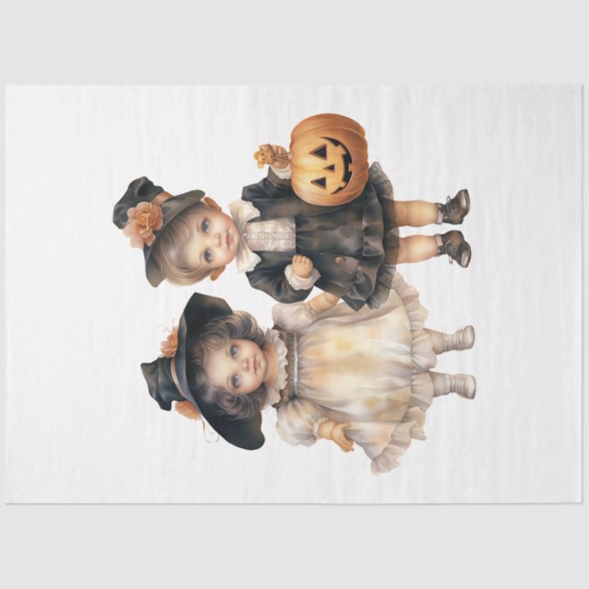 A Vintage Halloween Design Collection 32 Tissue Paper (Front)