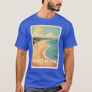 A Vintage Illustration of Jones Beach State Park N T-Shirt