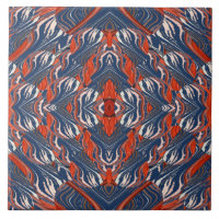 A vintage multicolor classic pattern ceramic tile
