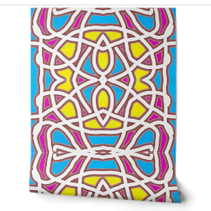 A vintage multicolor "Ratti_Creative_Arts" Wallpap Wallpaper