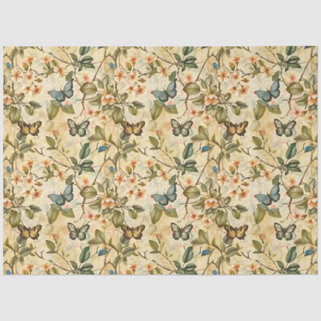 A Vintage Spring Series Design #7 Tissue Paper (Front)