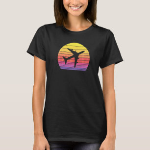 A vintage sunset 747 jet aeroplane 4 T-Shirt