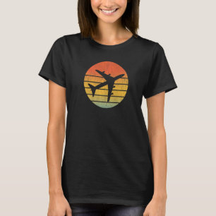 A vintage sunset 747 jet aeroplane T-Shirt