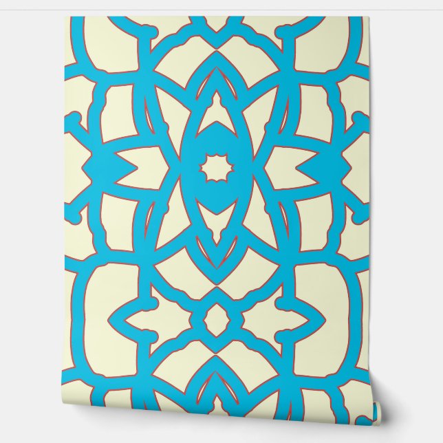 A vintage teal "Ratti_Creative_Arts" wallpaper (Unrolling)