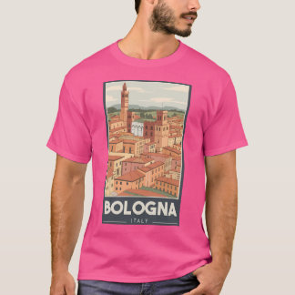 A Vintage Travel Art Of Bologna - Italy T-Shirt