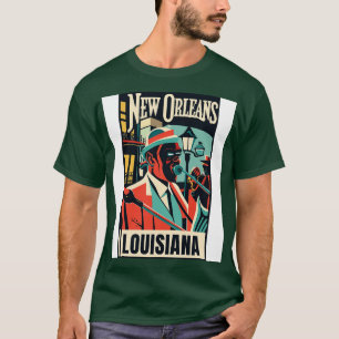 A Vintage Travel Art of New Orleans Louisiana US T-Shirt