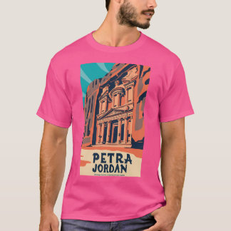 A Vintage Travel Art Of Petra - Jordan T-Shirt