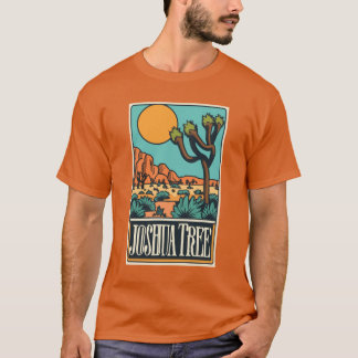 A Vintage Travel Art of the Joshua Tree National P T-Shirt