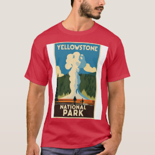A Vintage Travel Art of the Yellowstone National P T-Shirt
