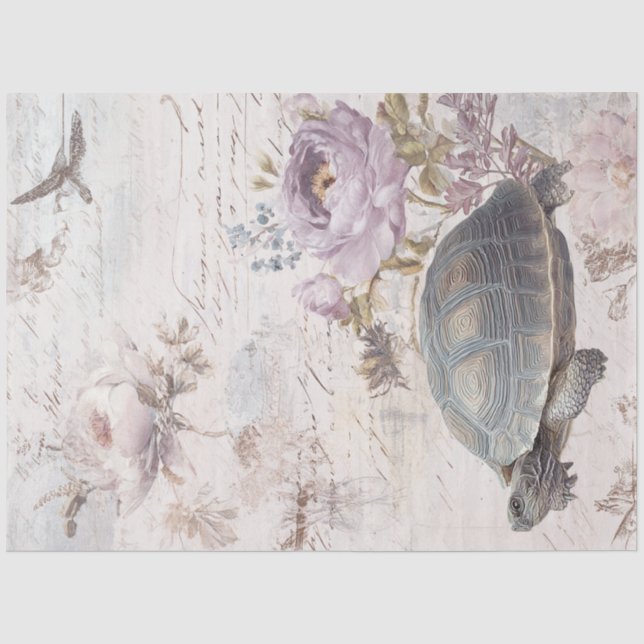 A Vintage Turtle Design Series #7 Tissue Paper (Front)