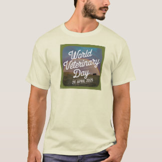 A vintage typography World Veterinary day T-Shirt