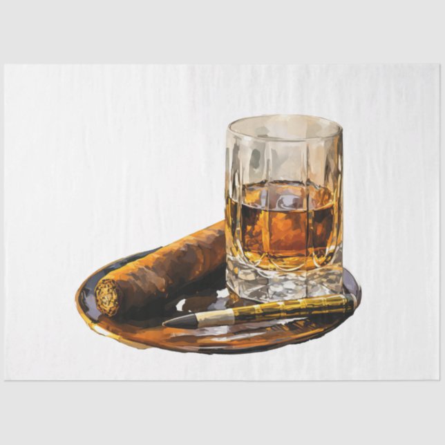 A Vintage Whiskey Design Series 7 Tissue Paper (Front)