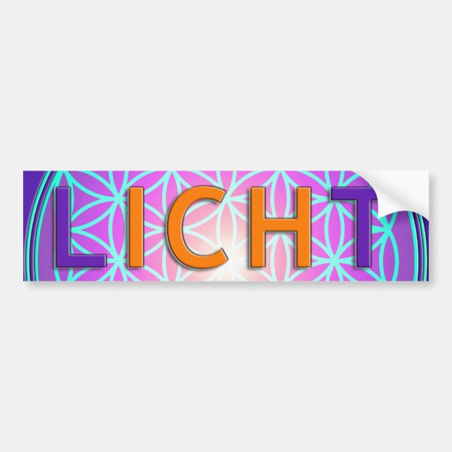 A_violet, Blume Des Lebens Lichtgestalt Bumper Sticker (Front)