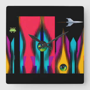 A Vision of the Church of the Final Countdown Square Wall Clock