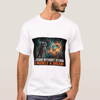 A Vision Without Action Is Merely A Dream Astronau T-Shirt