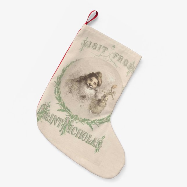 A Visit from Saint Nicholas Small Christmas Stocking (Front (Hanging))