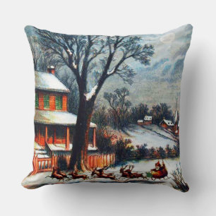A Visit From Santa Claus unique Christmas Cushion