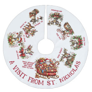 A Visit From St. Nicholas Brushed Polyester Tree Skirt