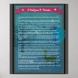 A Visit From St. Nicholas - Holiday Poster