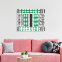 A visually appealing green and black pattern, acce