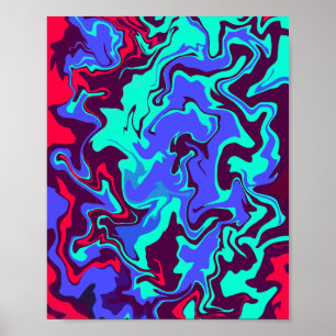 A Vivid Contrast of Cool and Warm Tones Poster