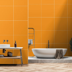 A vivid orange square surrounded by a white border wallpaper