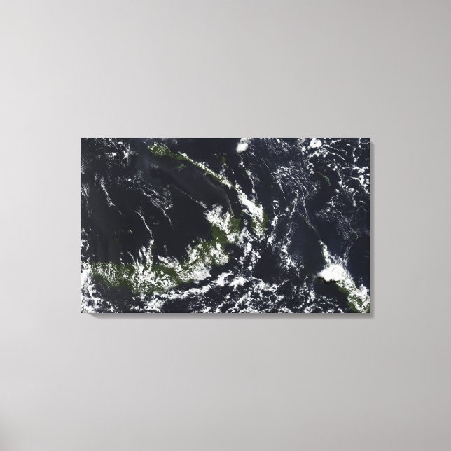 A volcanic plume from the Rabaul caldera Canvas Print (Front)