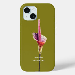 A voodoo-lily flower iPhone 15 case