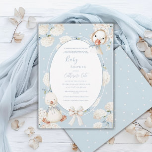 A Waddle Baby is on the Way Whimsical Baby Shower Invitation