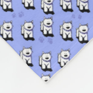 A Waggle of Westies KiniArt Fleece Blanket