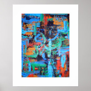 A Walk In The Forest-Hand Painted Abstract Art Poster