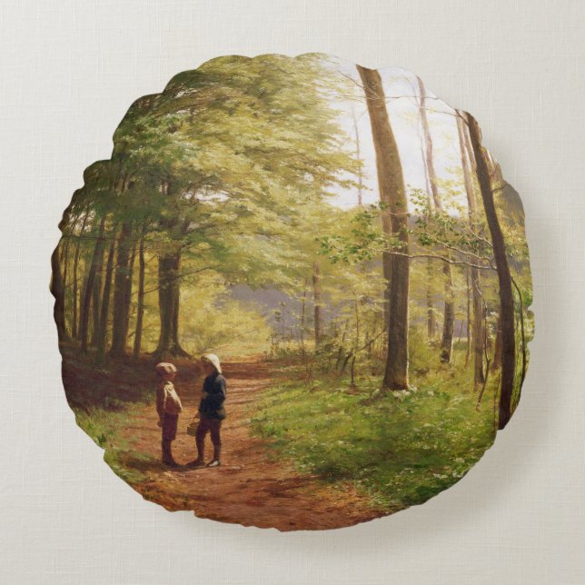 A Walk in the Forest Round Cushion (Front)