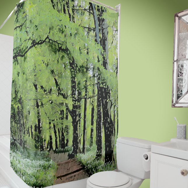 A walk in the forest shower curtain (Creator Uploaded)