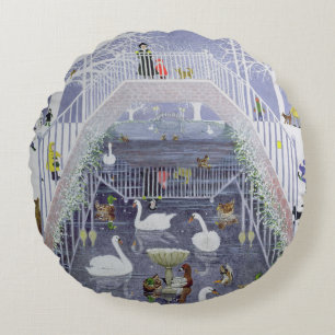 A Walk in the Park Round Cushion